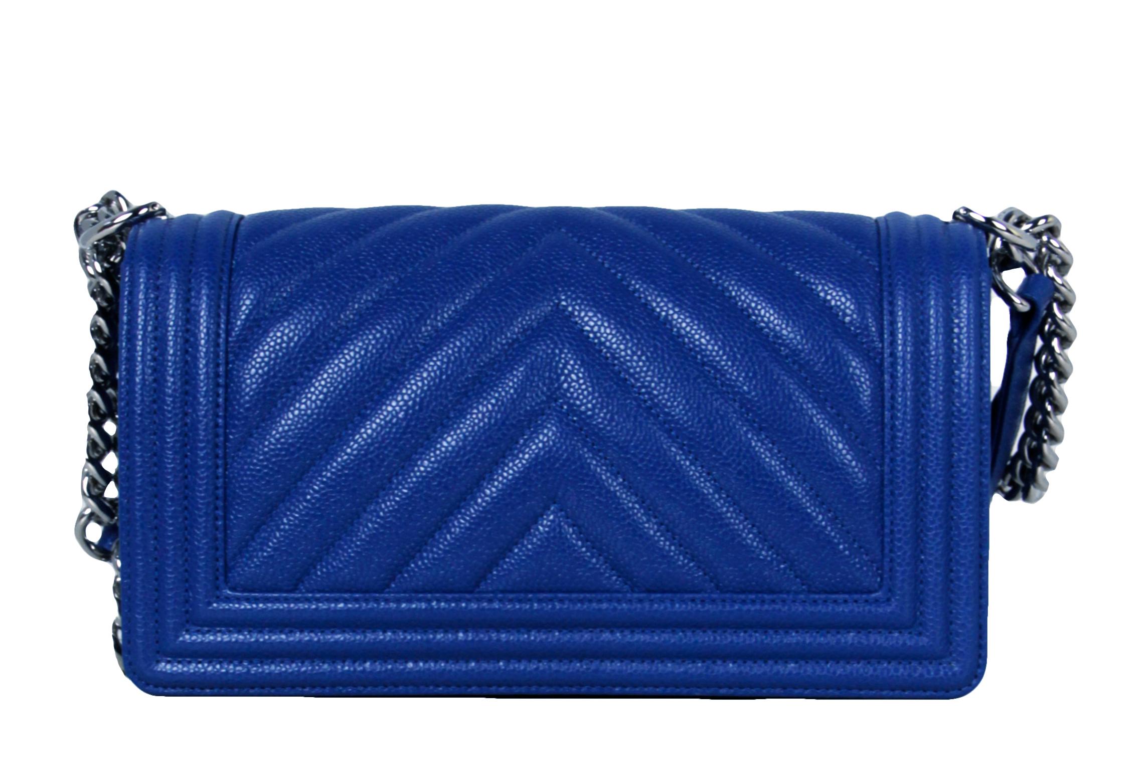 blue designer purse