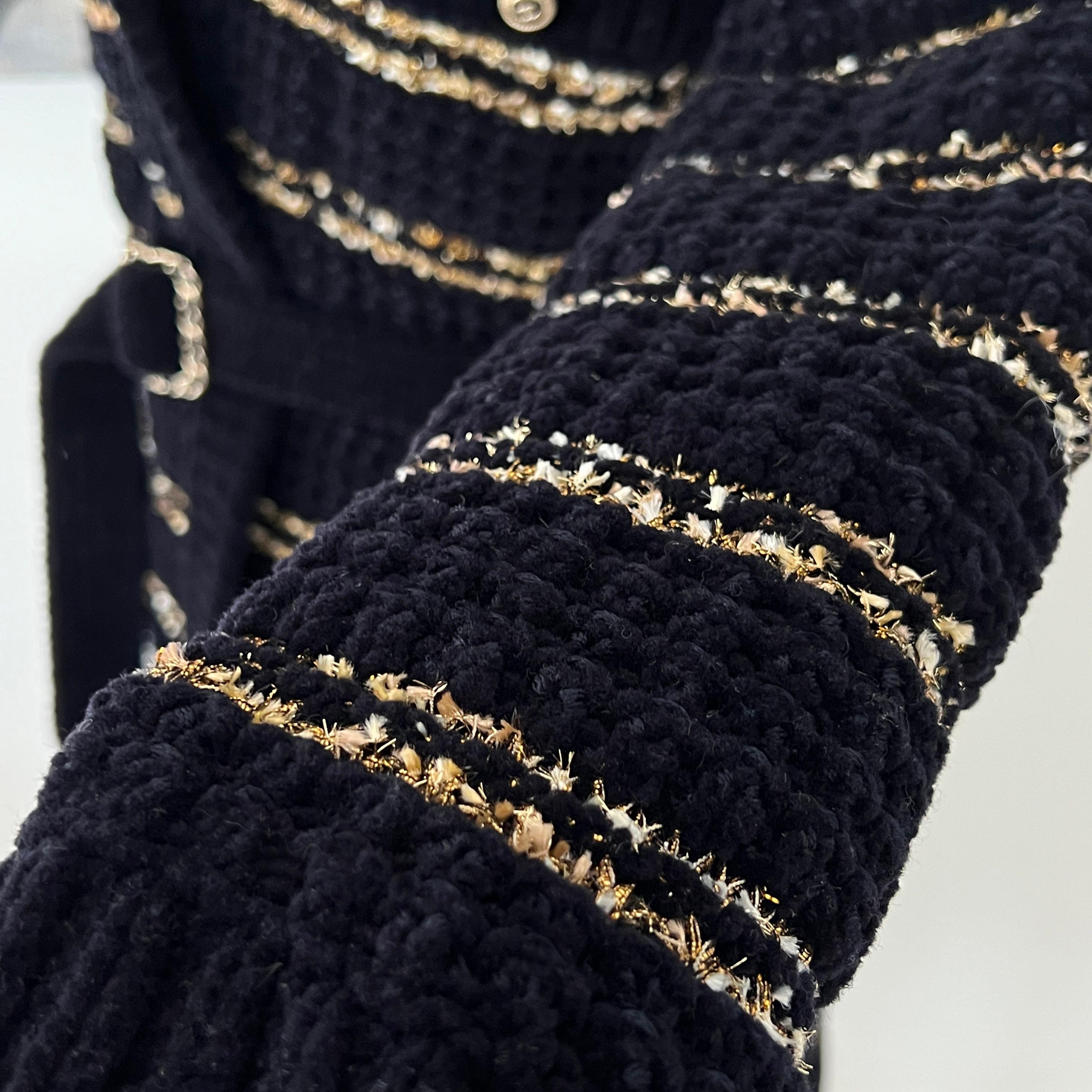 Chanel  2020 Runway Belted Velvety Coat For Sale 3