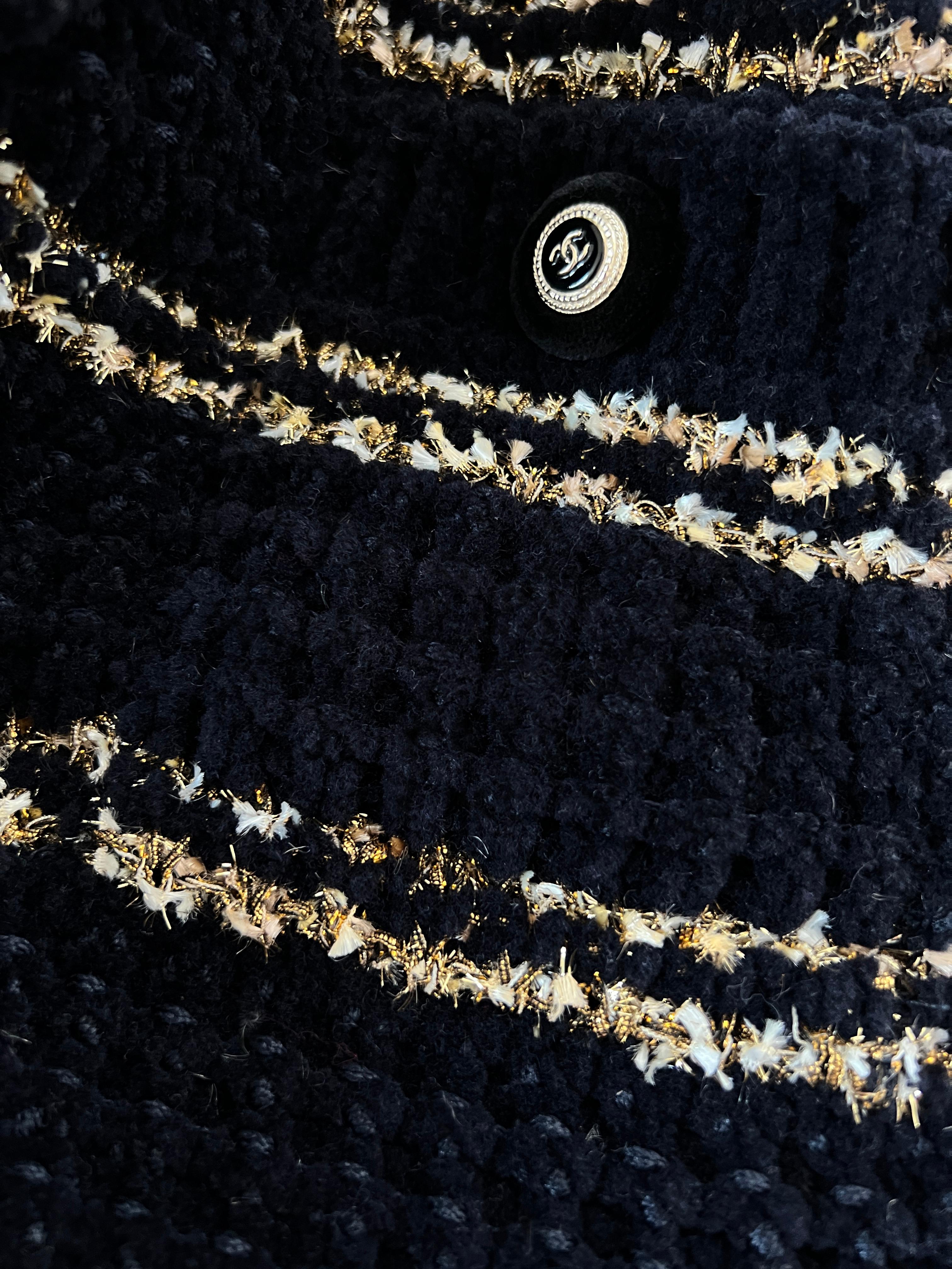 Chanel  2020 Runway Belted Velvety Coat For Sale 5