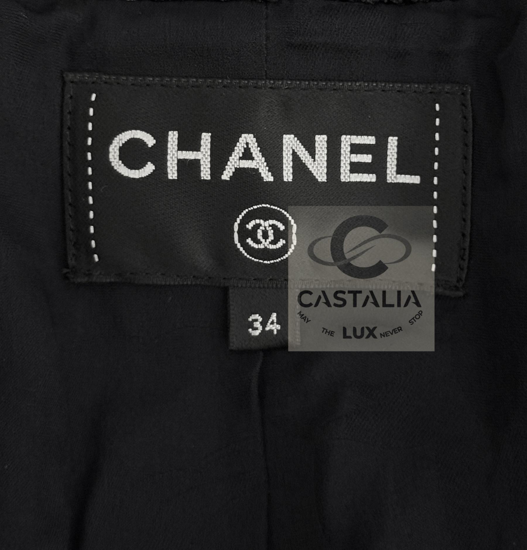 Chanel 2020 Spring Iconic Tweed Jacket Dress 34 FR For Sale 14