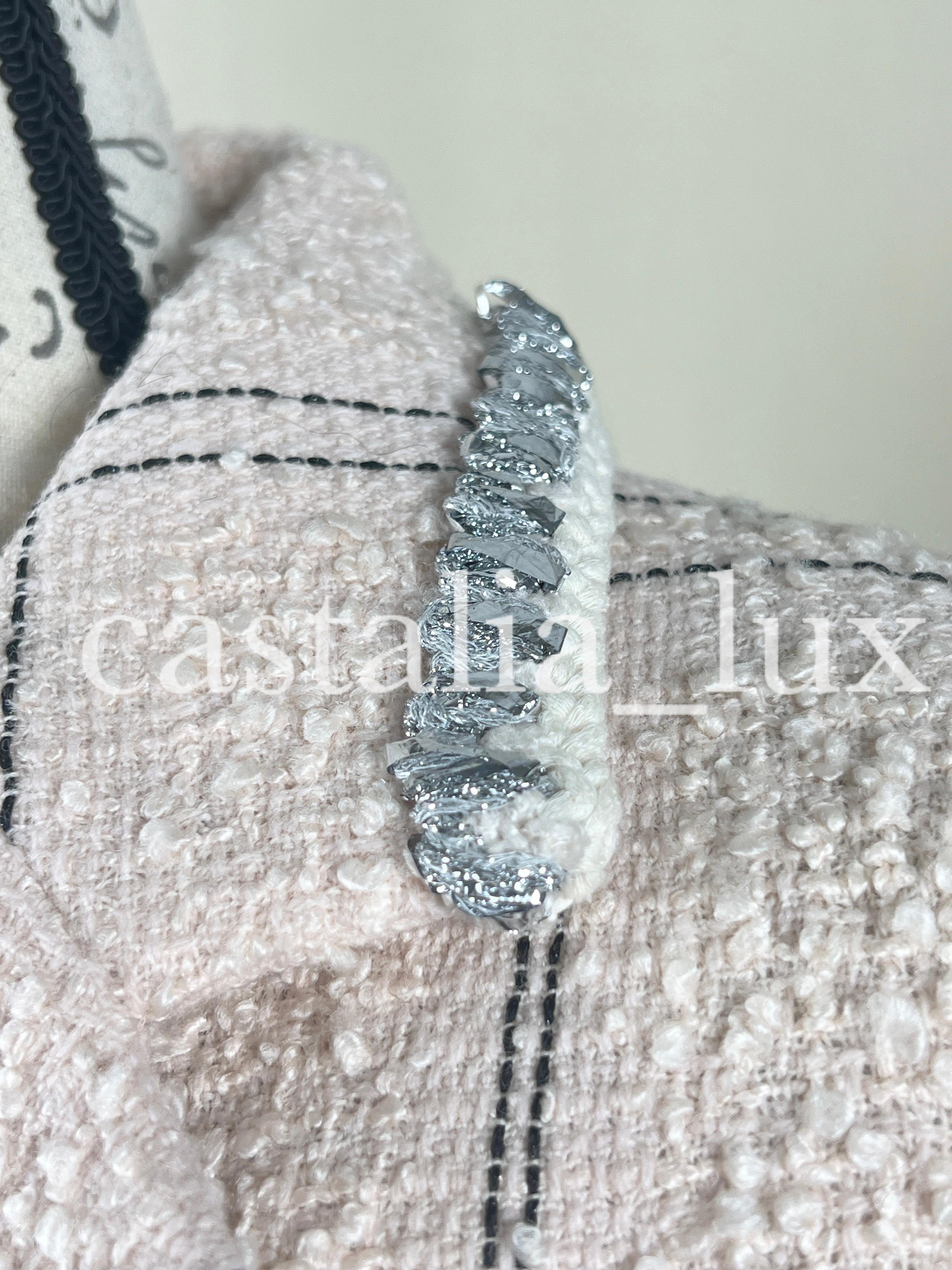 Chanel 2021 Ad Campaign Tweed Jacket For Sale 7