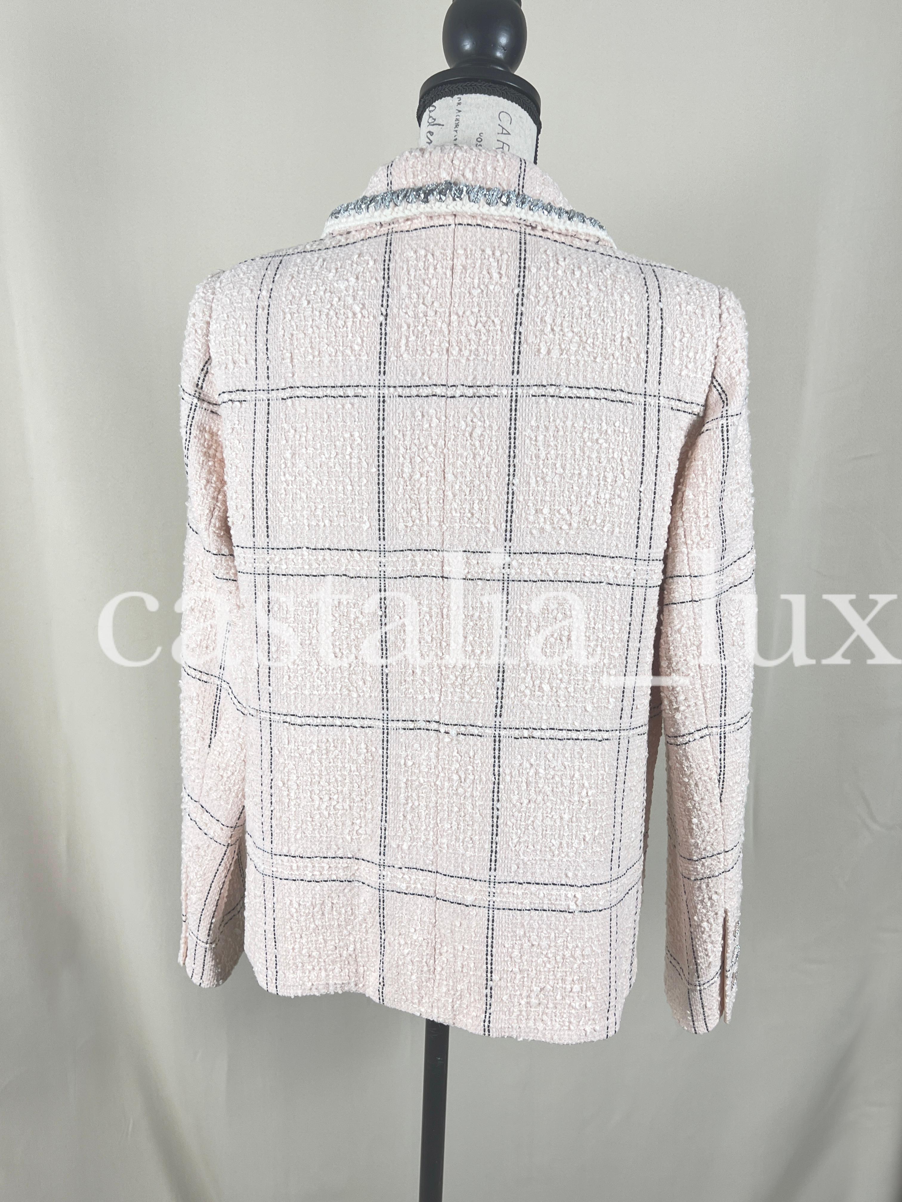 Chanel 2021 Ad Campaign Tweed Jacket For Sale 8