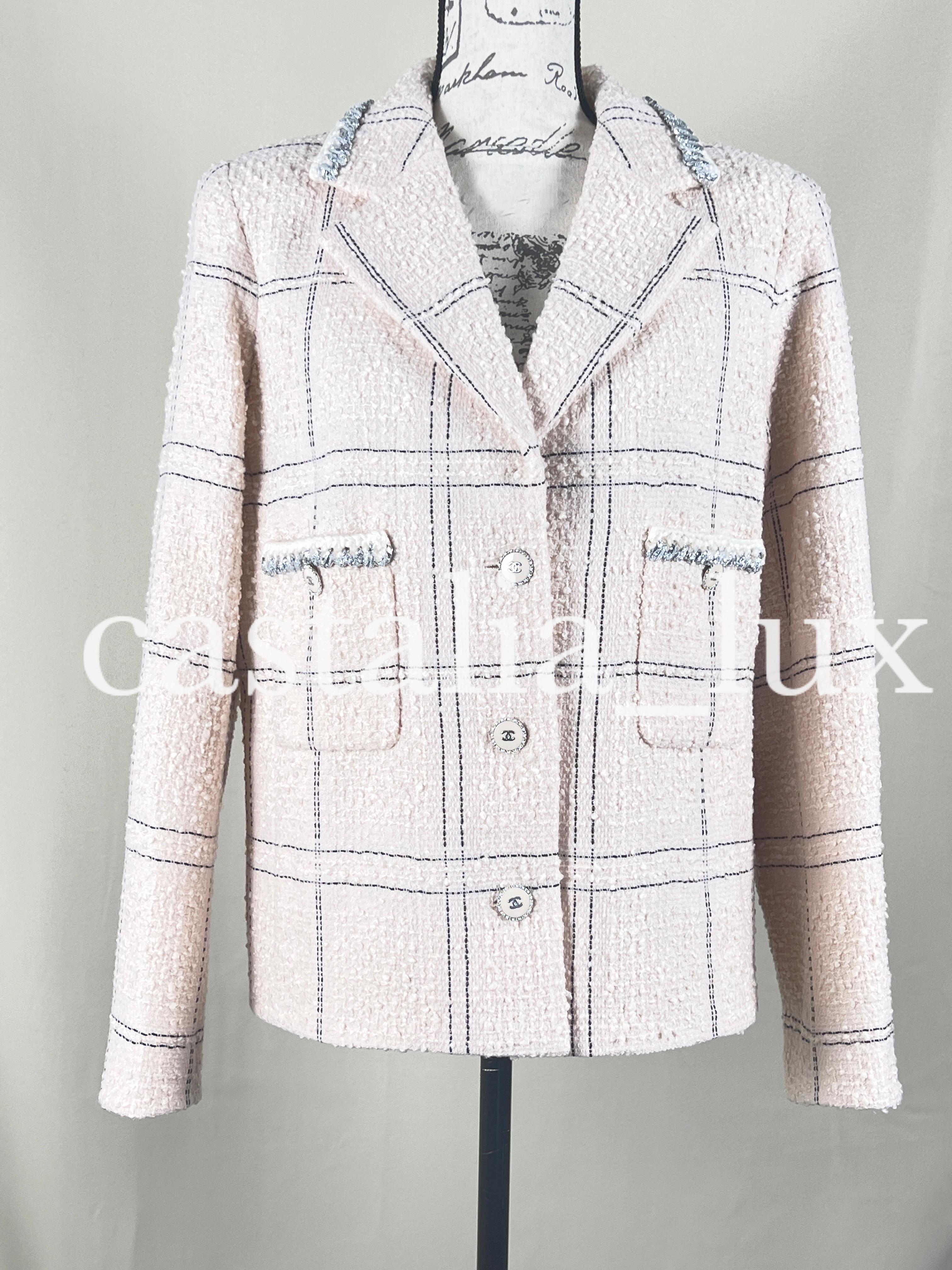 Chanel 2021 Ad Campaign Tweed Jacket For Sale 9