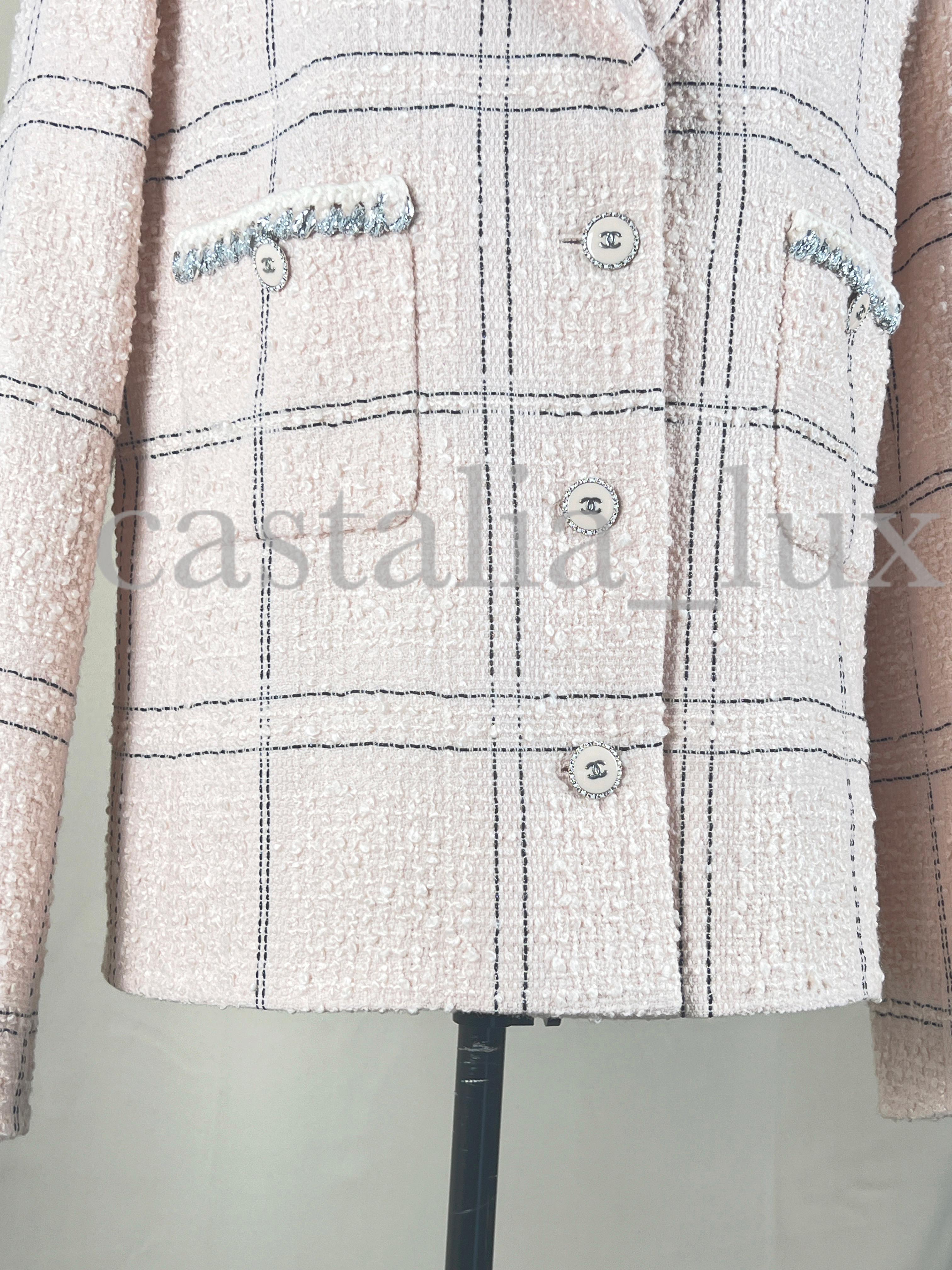 Chanel 2021 Ad Campaign Tweed Jacket For Sale 12