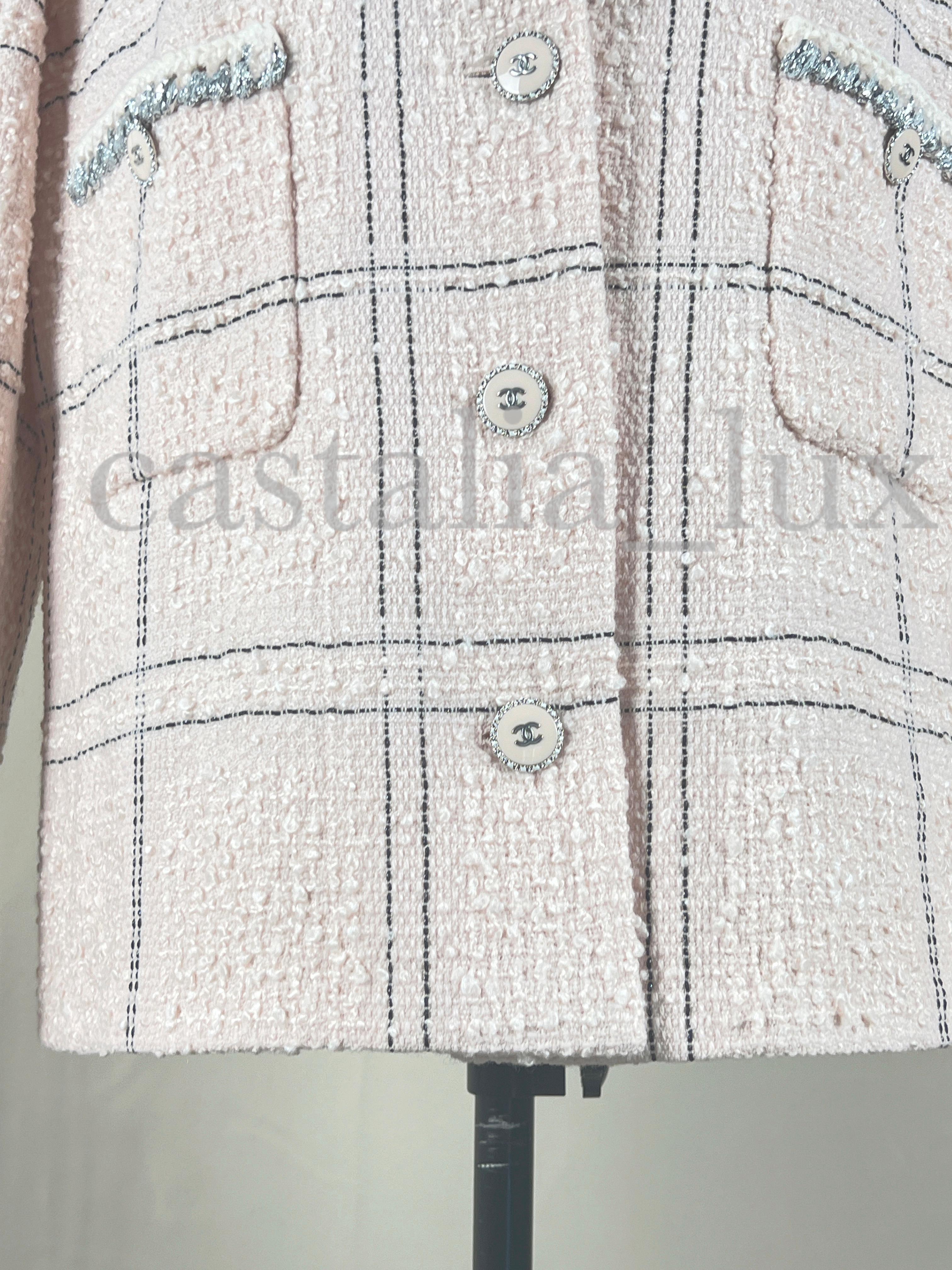 Chanel 2021 Ad Campaign Tweed Jacket For Sale 5