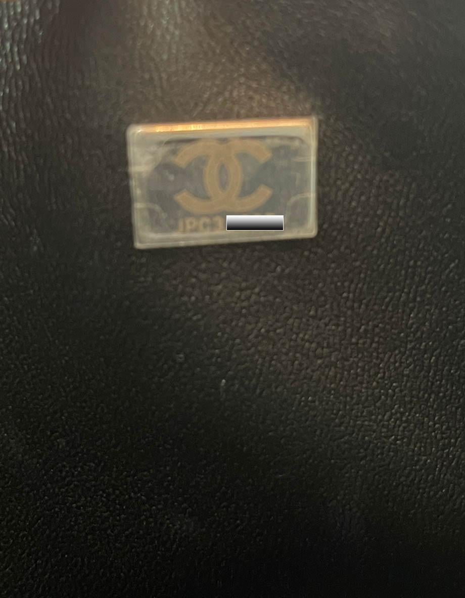 Chanel 2021 Schwarz Metallic Ombre Kalbsleder Medium gesteppte Tasche mit doppelter Klappe 7