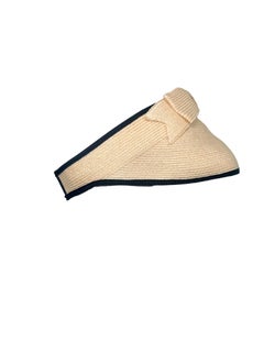 Chanel 2021 CC Bow Raffia Visor Natural and Black, Size M