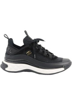 Chanel 2021 Cc Detailed Cutout Suede Sneakers Eu 38.5 Uk 5.5 Us 8.5