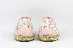 Chanel 2021 CC Leather Trimmed Rattan Espadrilles EU 39 UK 6 US 9