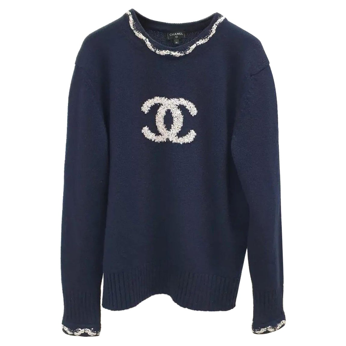 Chanel 2021 CC Logo Cashmere Sweater