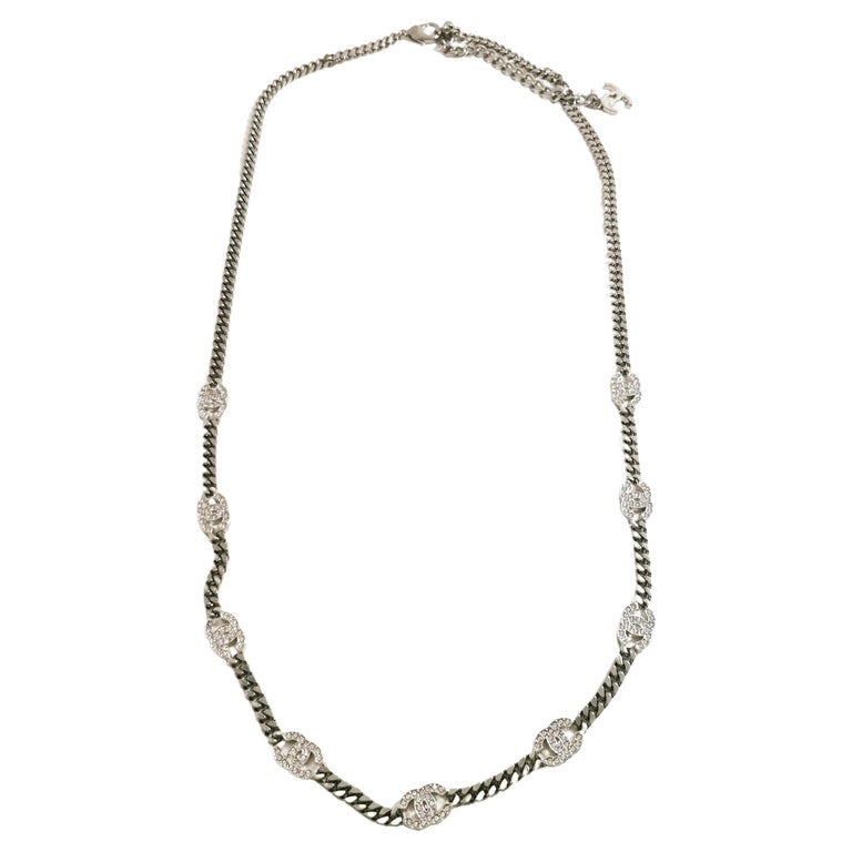 Chanel CC Rhinestone Necklace  Rent Chanel jewelry for $55/month
