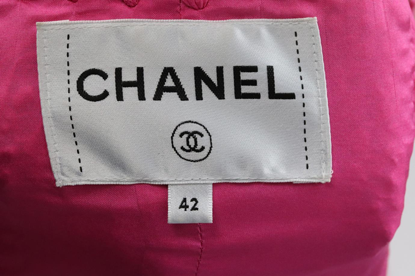 Chanel 2021 Cotton Blend Tweed Jacket Fr 42 Uk 14 1
