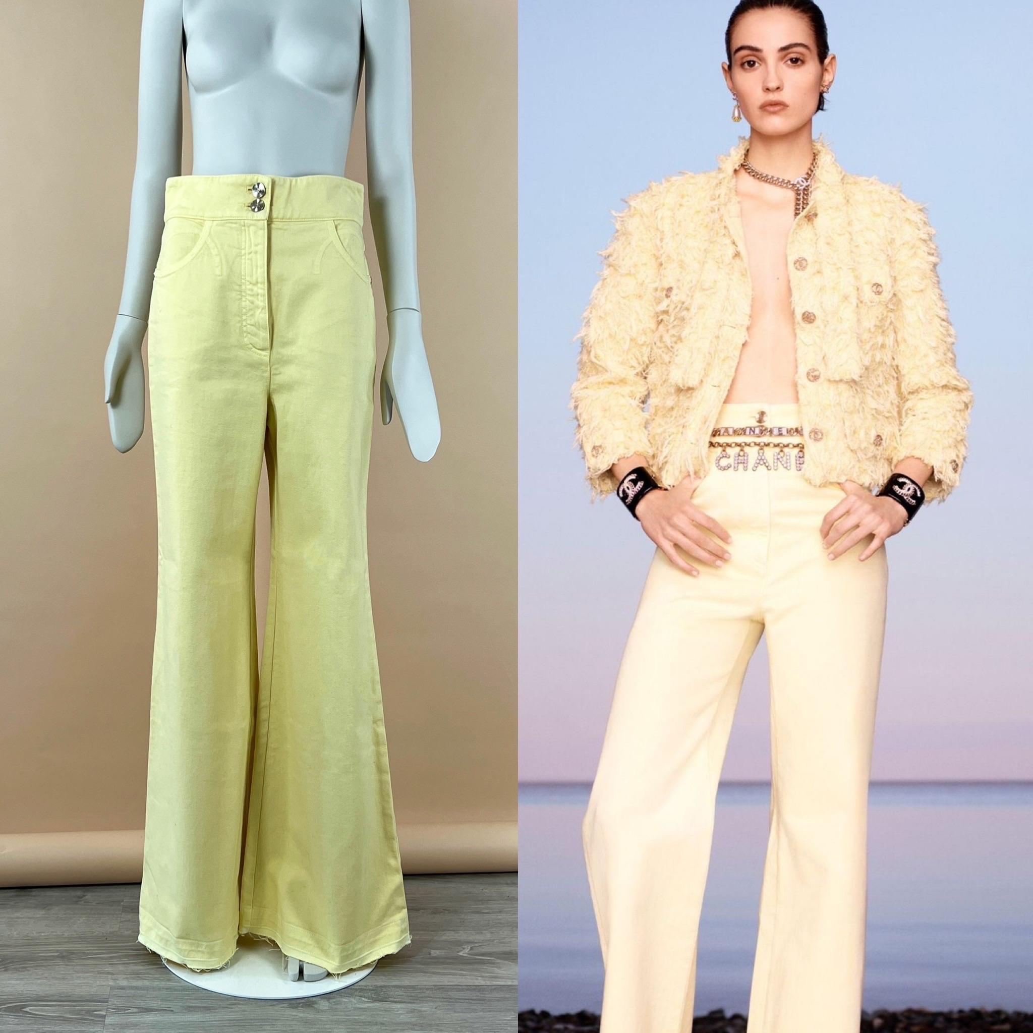 Chanel 2021 Cruise Giant CC Logo Jeans 1