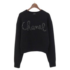Chanel 2021 Embellished Logo Cashmere Jumper