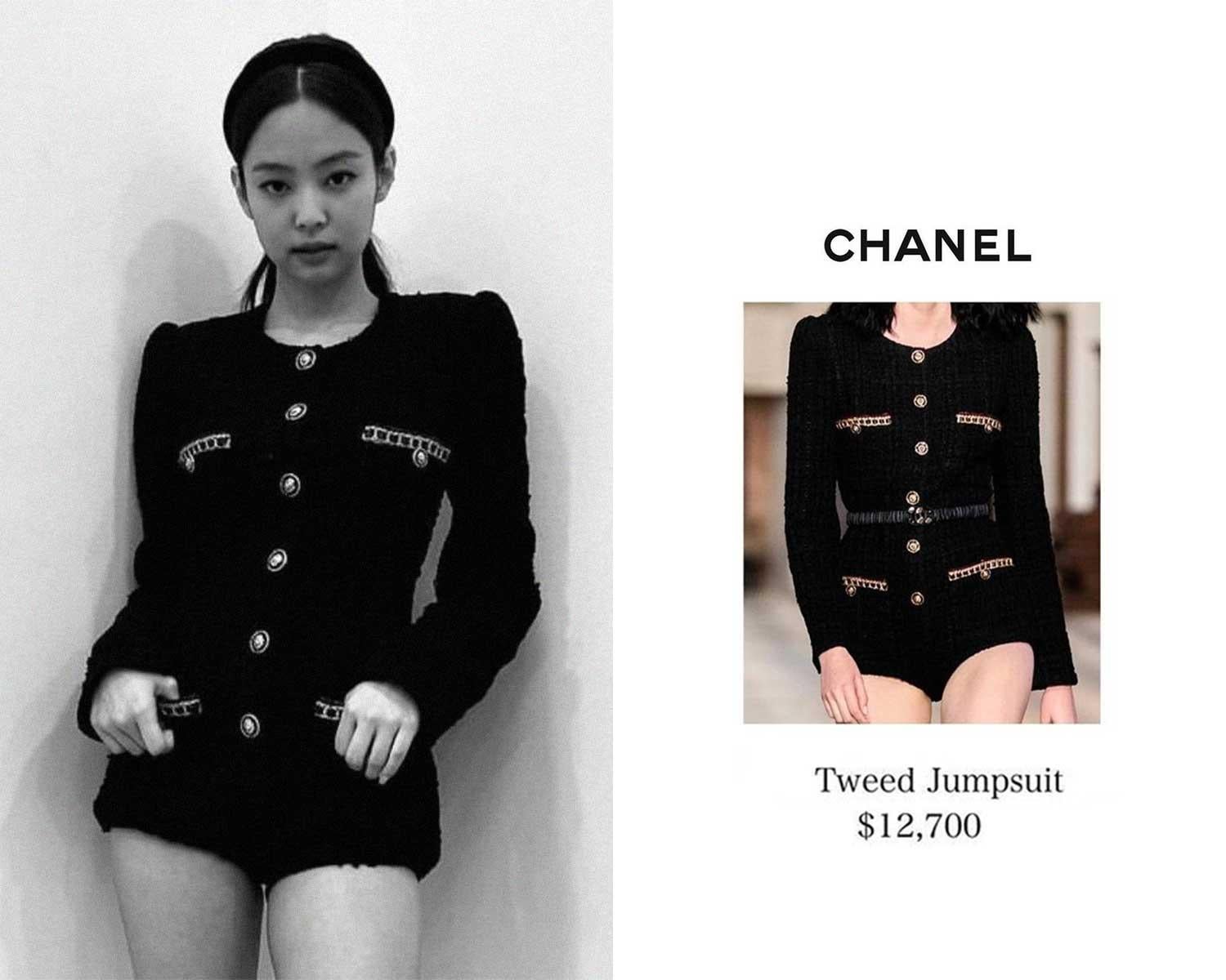 Chanel 2021 Hailey Bieber Style  Trim Black Tweed Jacket 9