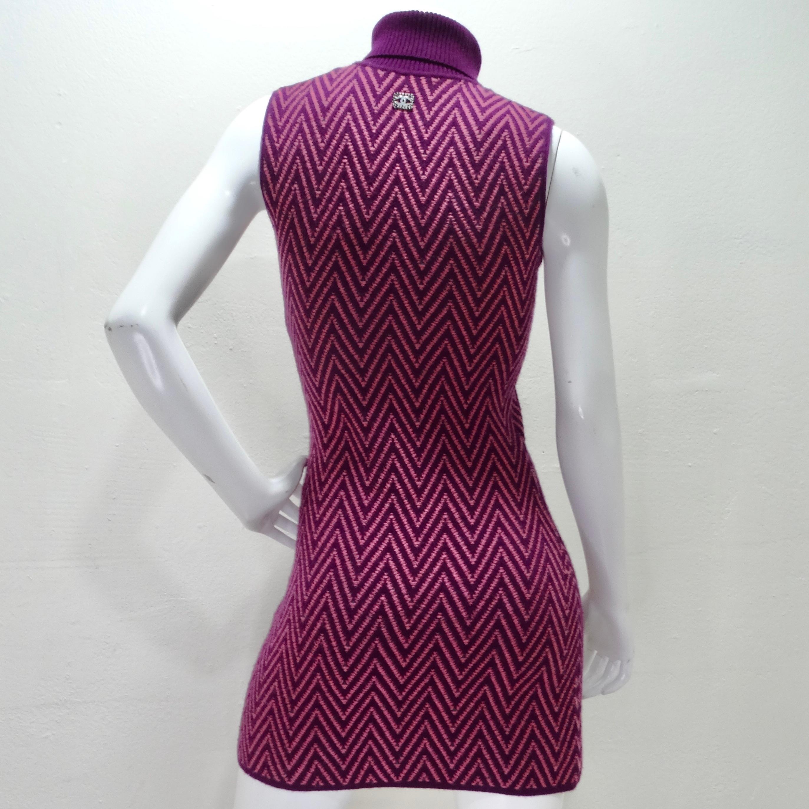 Women's or Men's Chanel 2021 Knit Logo Turtleneck Sleeveless Dress