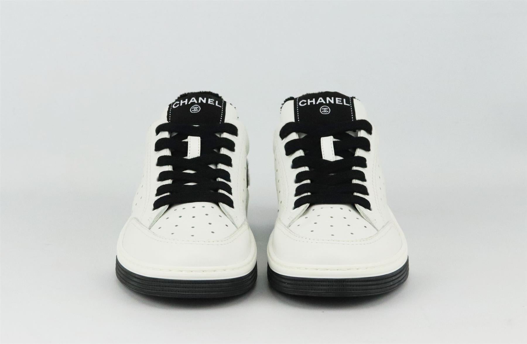 chanel leather sneakers
