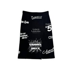 Chanel 2021 Logo Symbols Skirt - Size 38