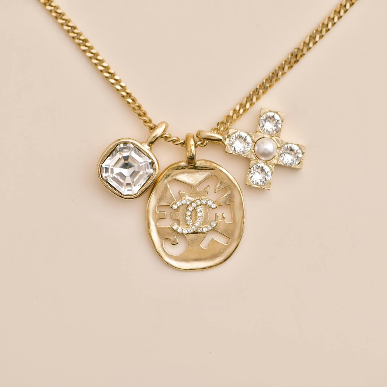 CHANEL 2021 Multi Motif Pendant Necklace For Sale 1