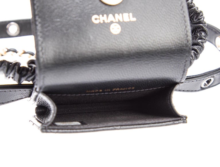 Chanel 2021 Rare Soldout Garter Thigh Micro Mini Flap Bag with Chains