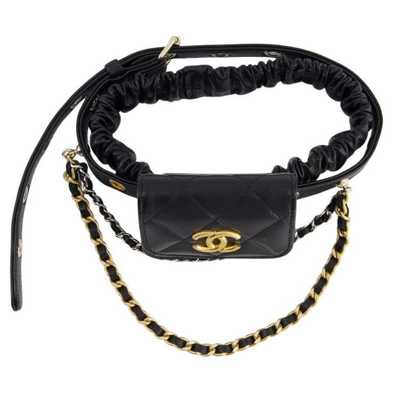 chanel garter belt Chanel 2021 Rare Soldout Garter Thigh Micro Mini Flap Bag with Chains