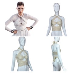 CHANEL 2021 Silk Star Embellished Crop Top