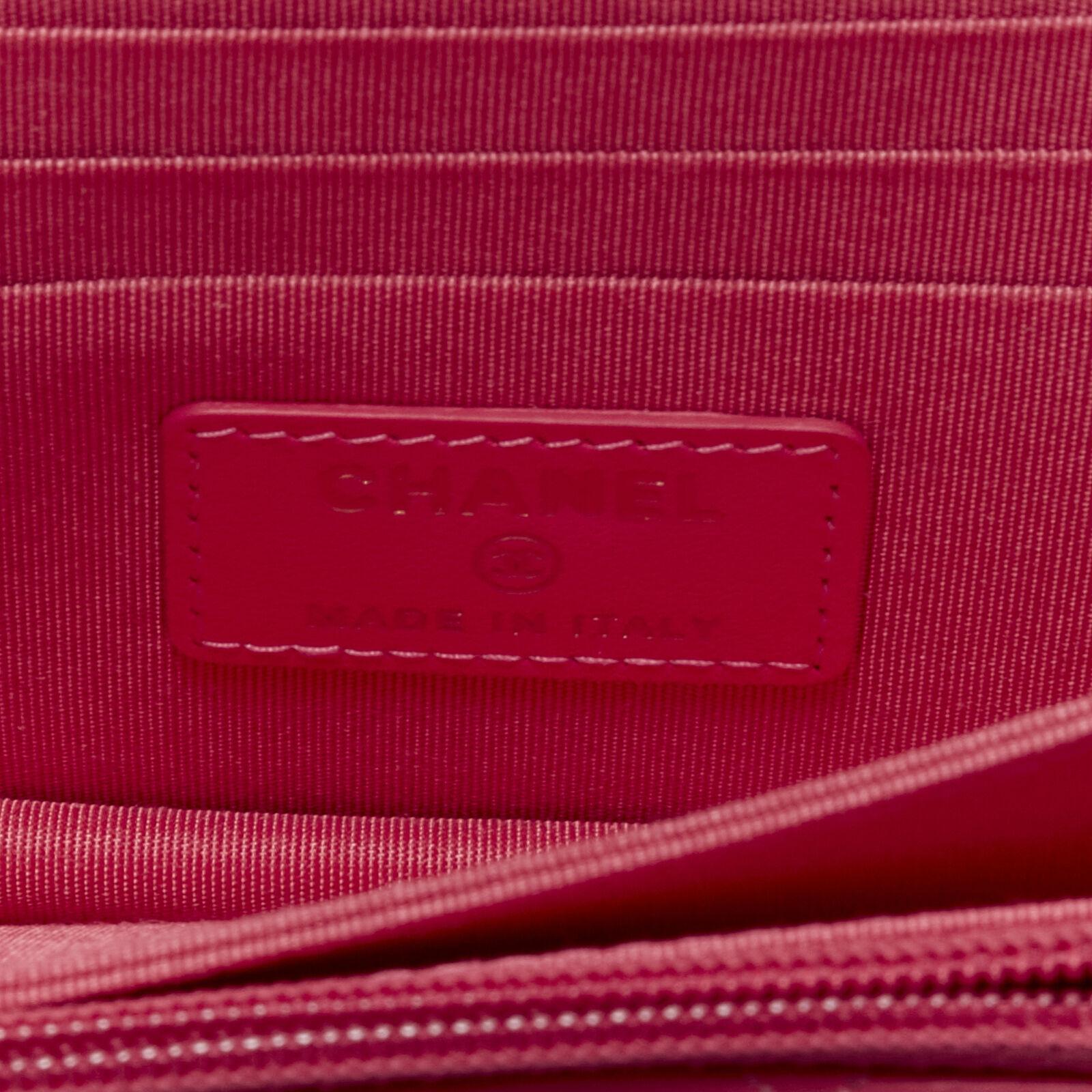 CHANEL 2021 XL pearl pink quilted leather flap wallet on chain crossbody bag 4