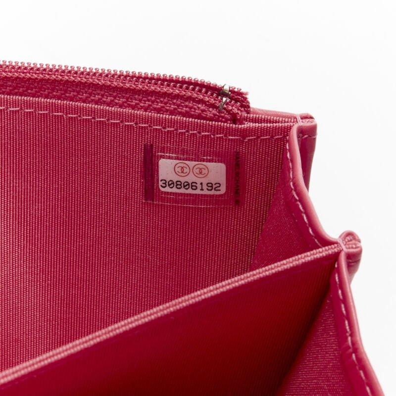 CHANEL 2021 XL pearl pink quilted leather flap wallet on chain crossbody bag 6