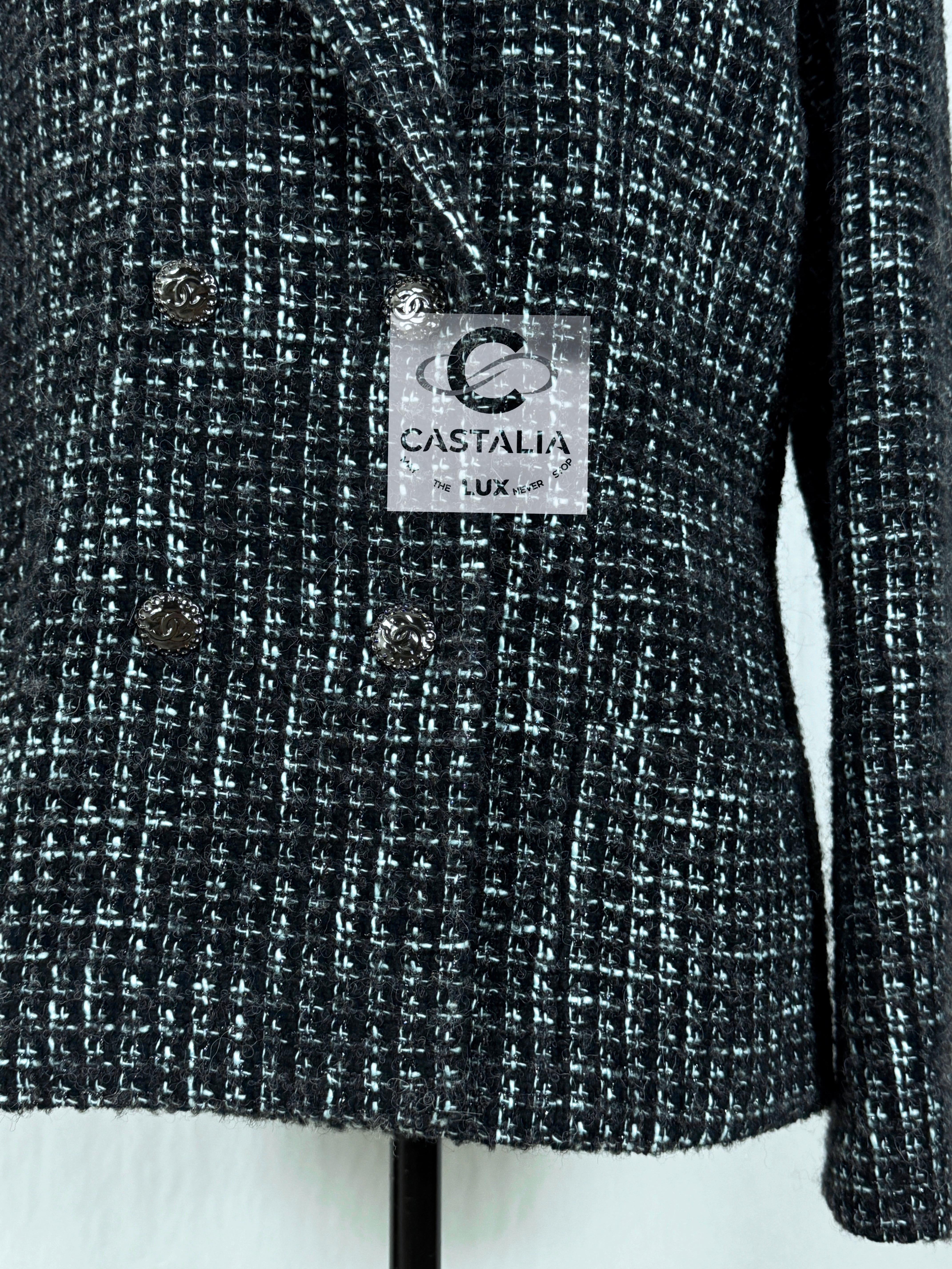 Chanel 2022/2023 Ad Campaign Black Tweed Jacket 8