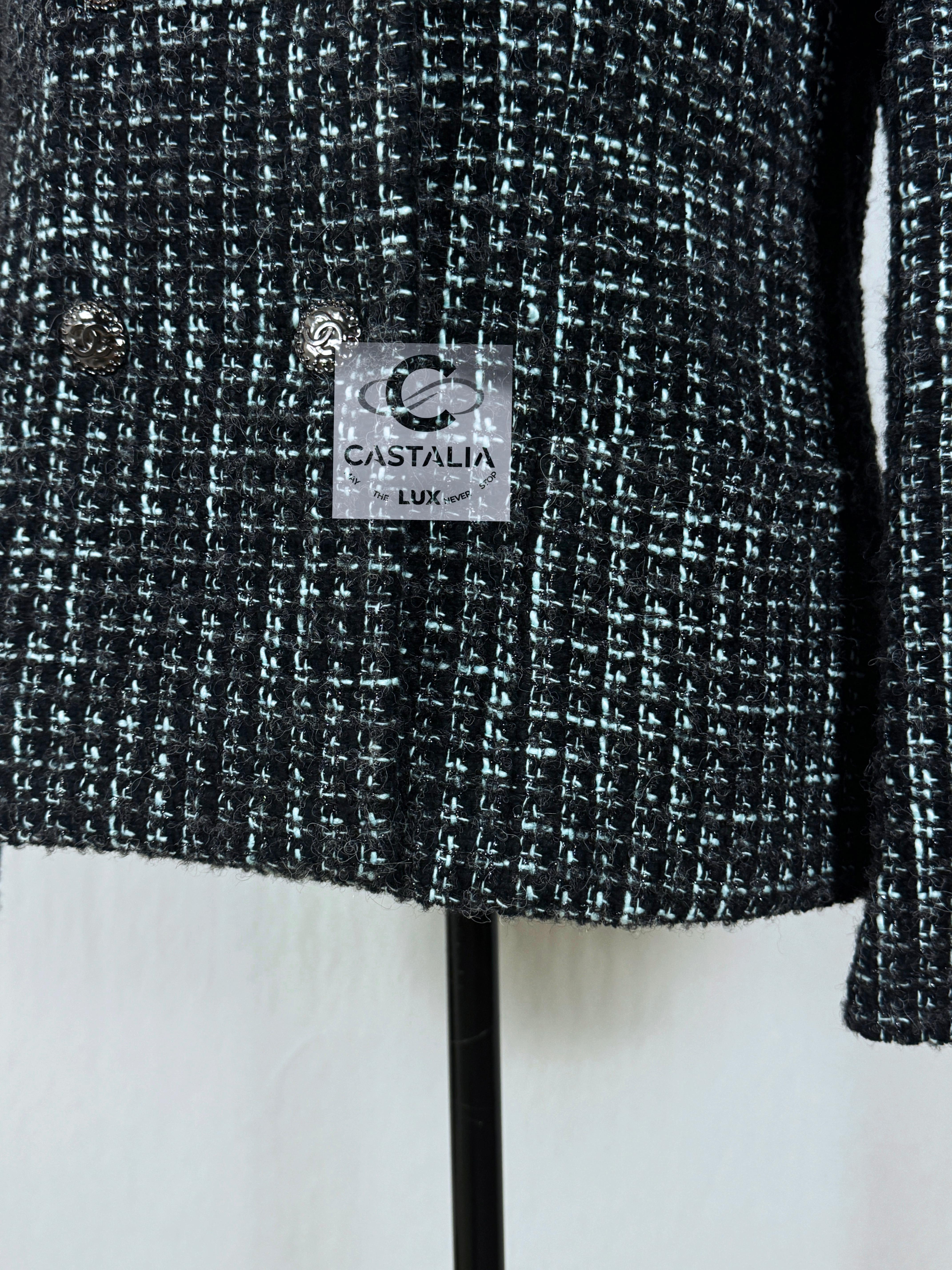 Chanel 2022/2023 Ad Campaign Black Tweed Jacket 9