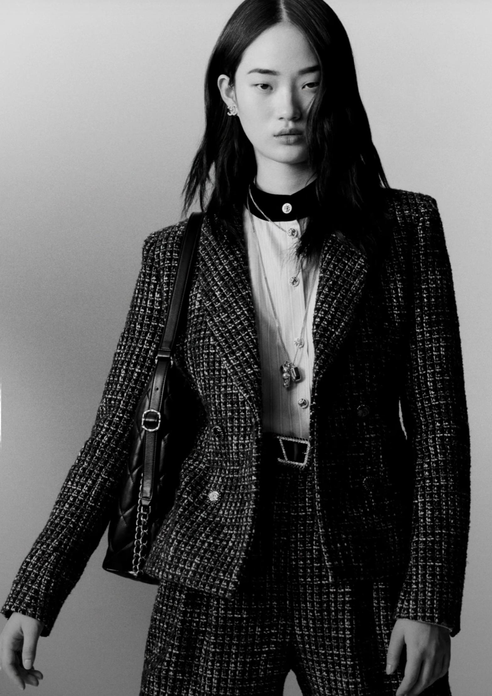 Chanel 2022/2023 Ad Campaign Black Tweed Jacket 2