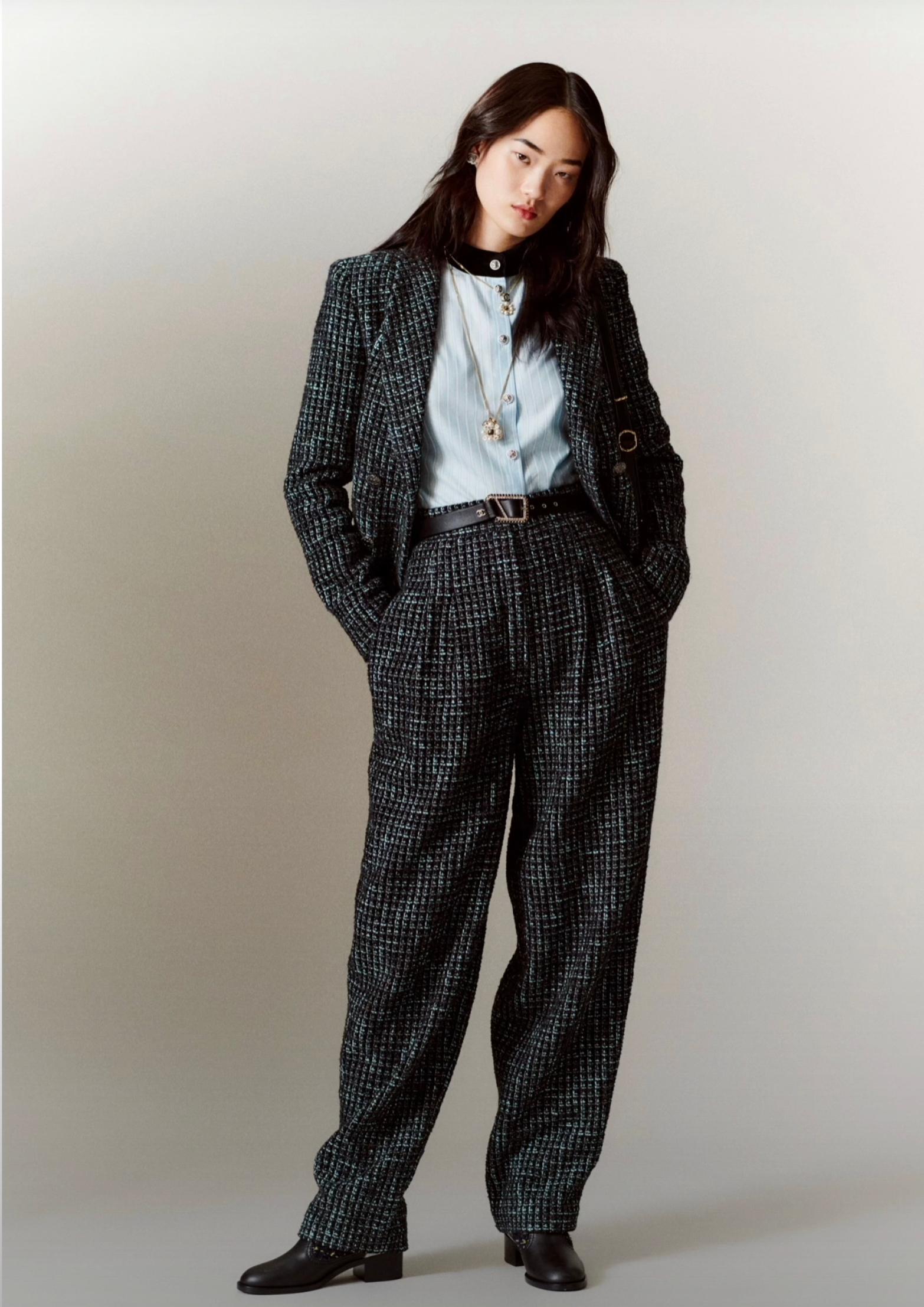Chanel 2022/2023 Ad Campaign Black Tweed Jacket 3