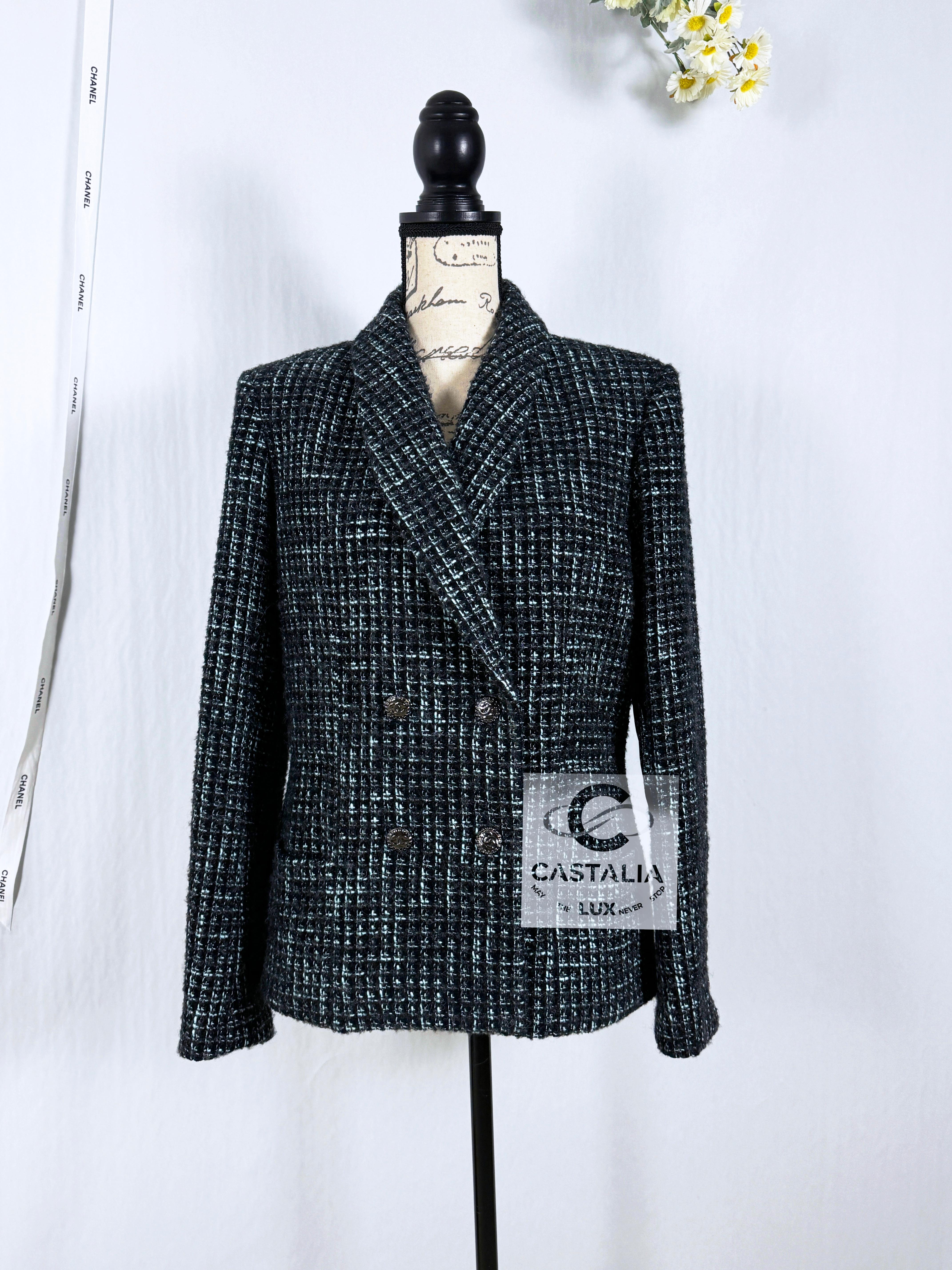 Chanel 2022/2023 Ad Campaign Black Tweed Jacket 4