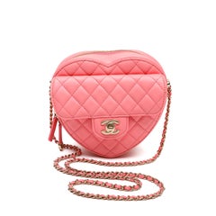 Chanel 2022 CC In Love Large Heart Bag Pink w/Gold Hardware