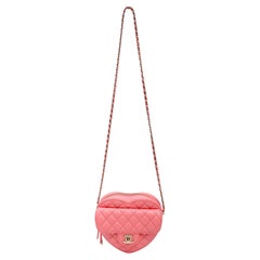 Chanel 2022 CC In Love Large Heart Bag Pink w/Gold Hardware