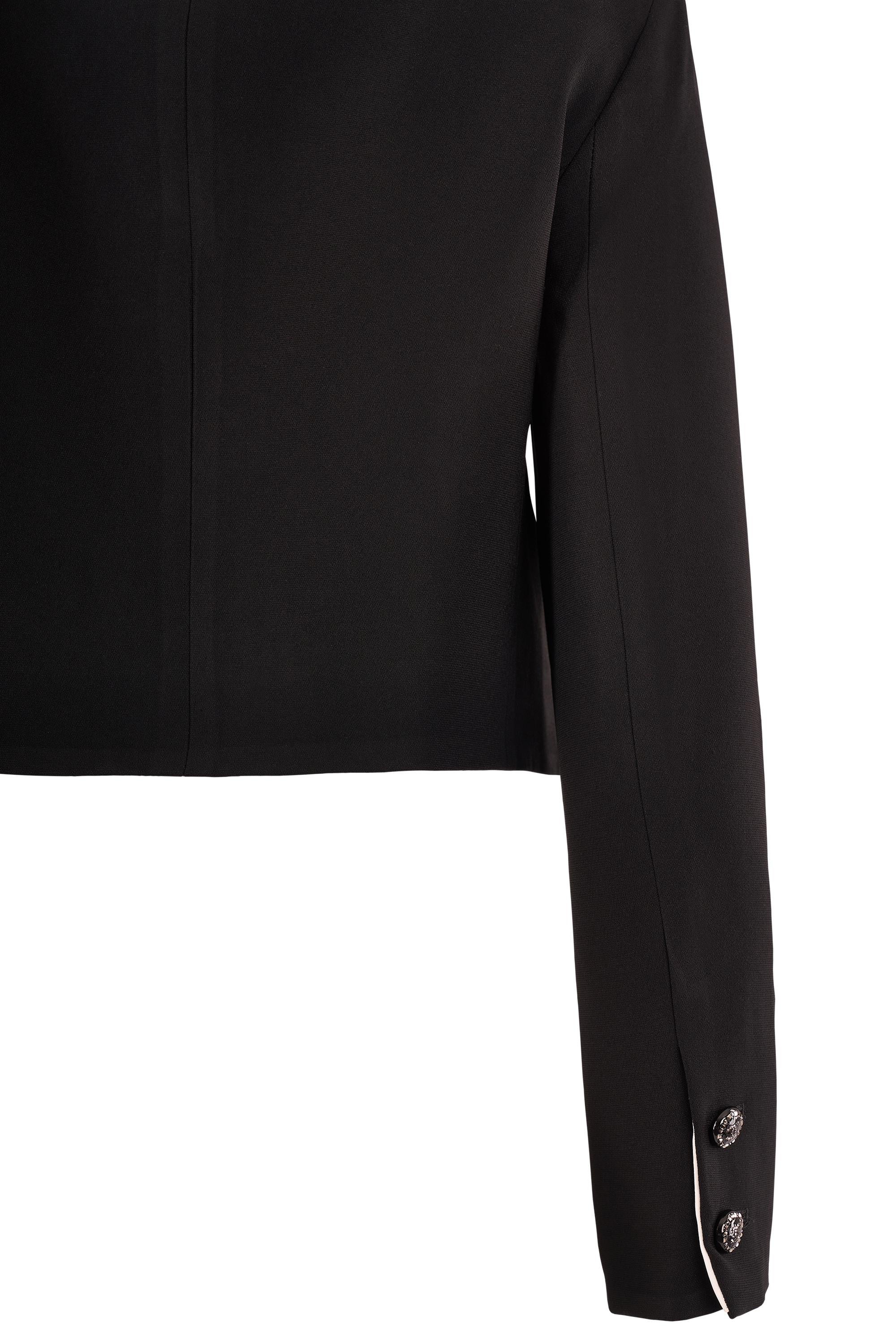 Chanel 2022 Cruise Veste boléro ajustée tressée noire Unisexe en vente