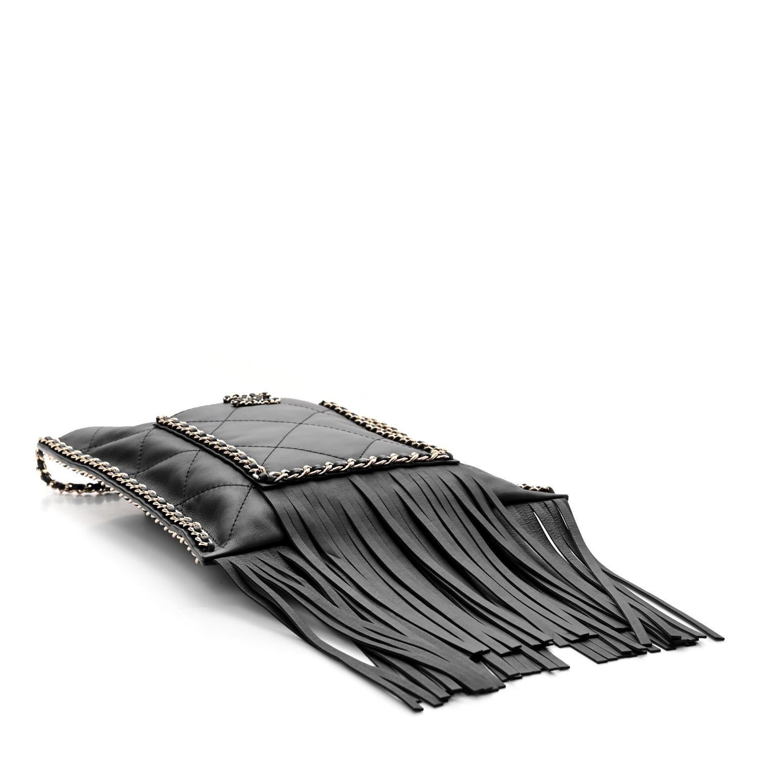 Chanel 2022 Cruise Small Fringe Crossbody Hobo Quilted Classic Bag For Sale 1