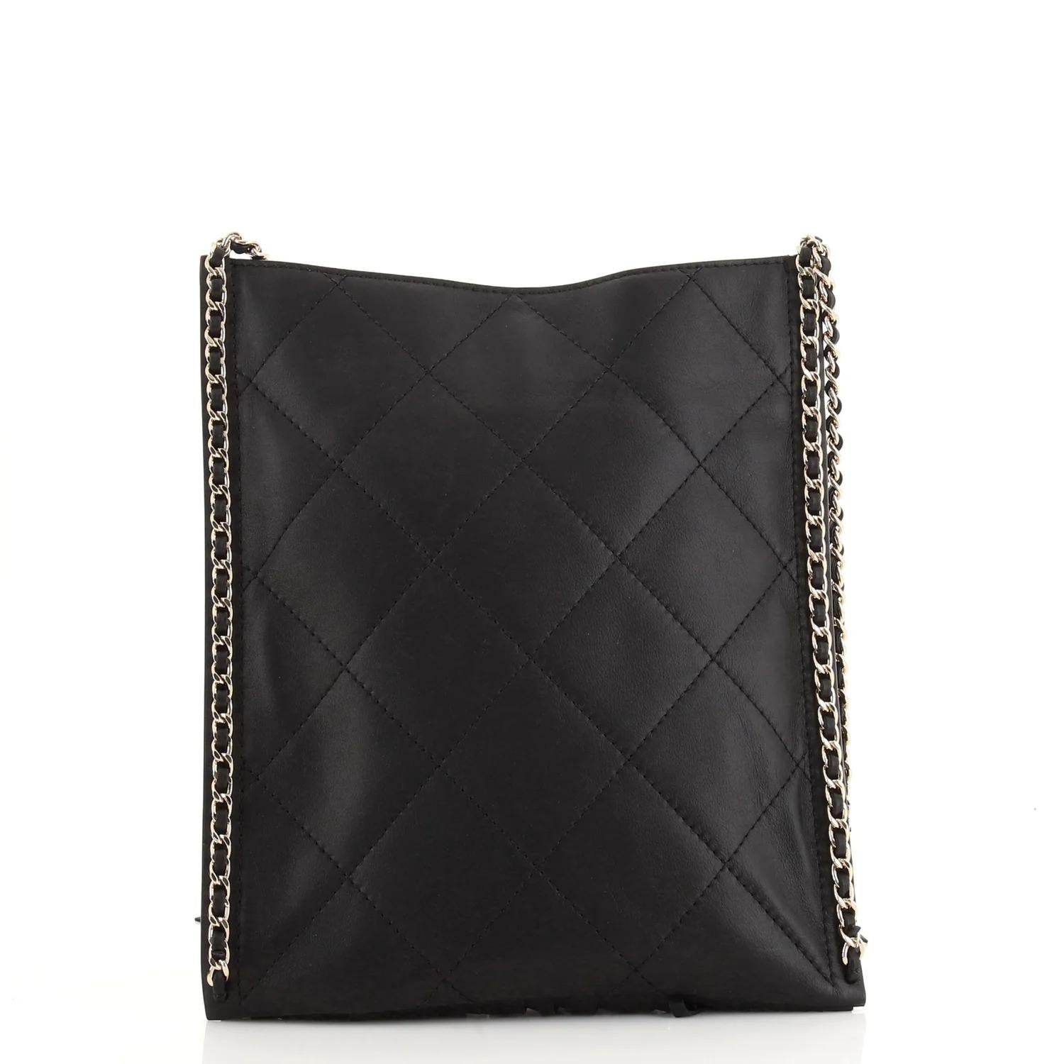 Chanel 2022 Cruise Small Fringe Crossbody Hobo Quilted Classic Bag For Sale 3