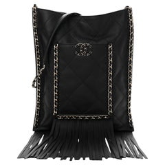 Chanel 2022 Cruise Small Fringe Crossbody Hobo Quilted Classic Bag