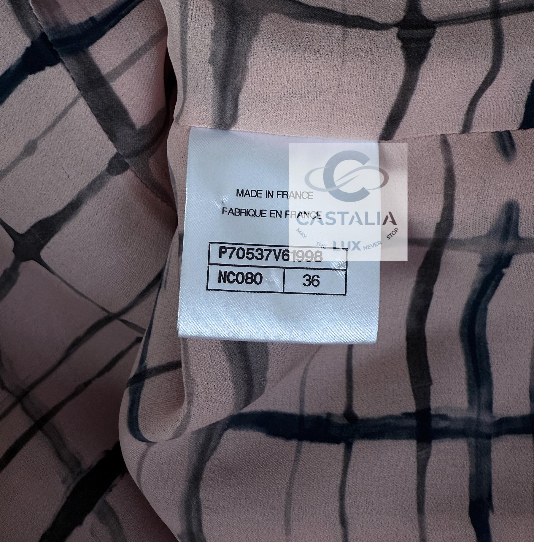 Chanel 2022 Campaña publicitaria icónica Chaqueta de tweed negra 36 FR 12