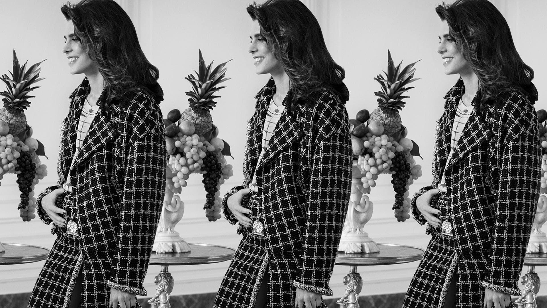 Femenino o masculino Chanel 2022 Campaña publicitaria icónica Chaqueta de tweed negra 36 FR