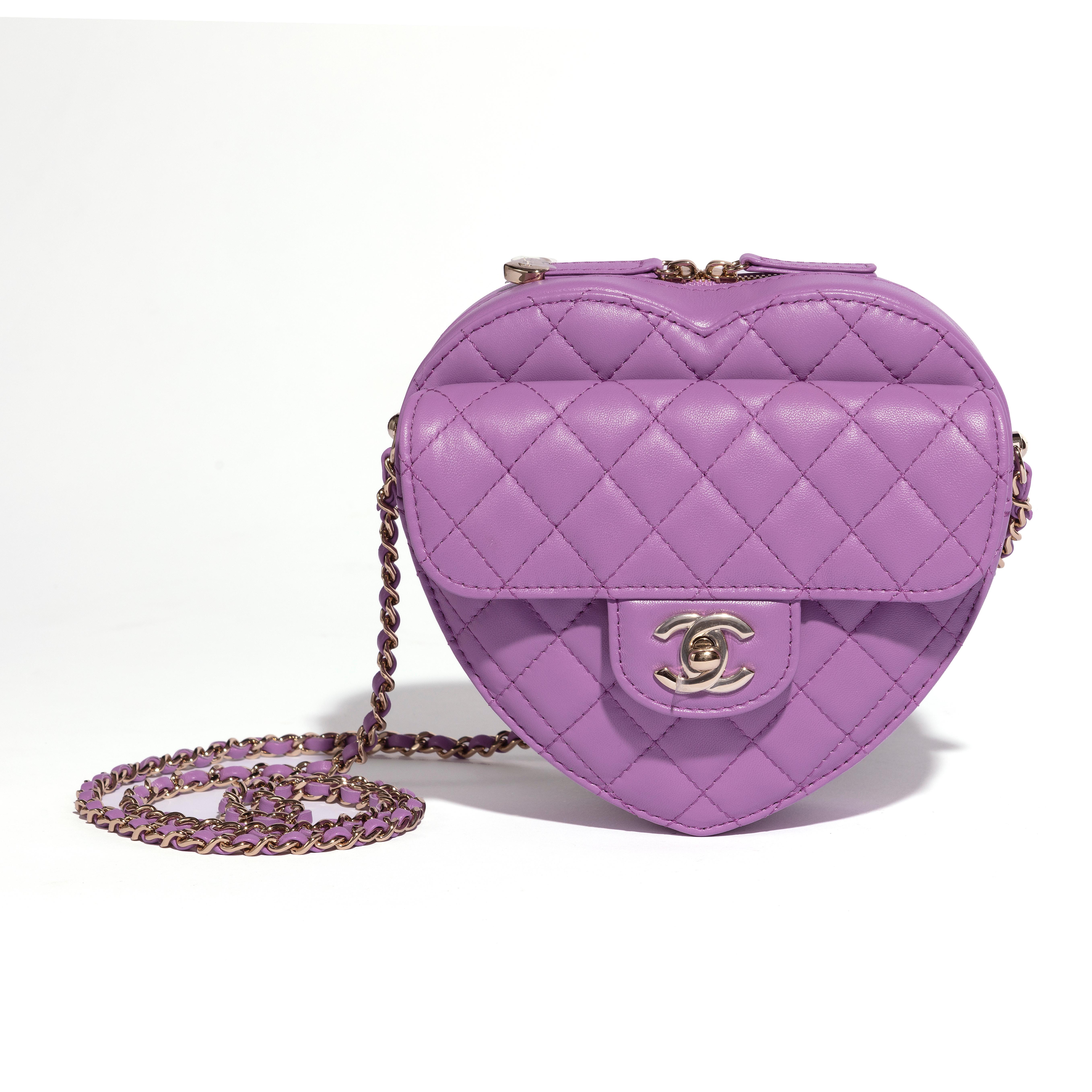 Women's Chanel 2022 Lilac Heart Bag