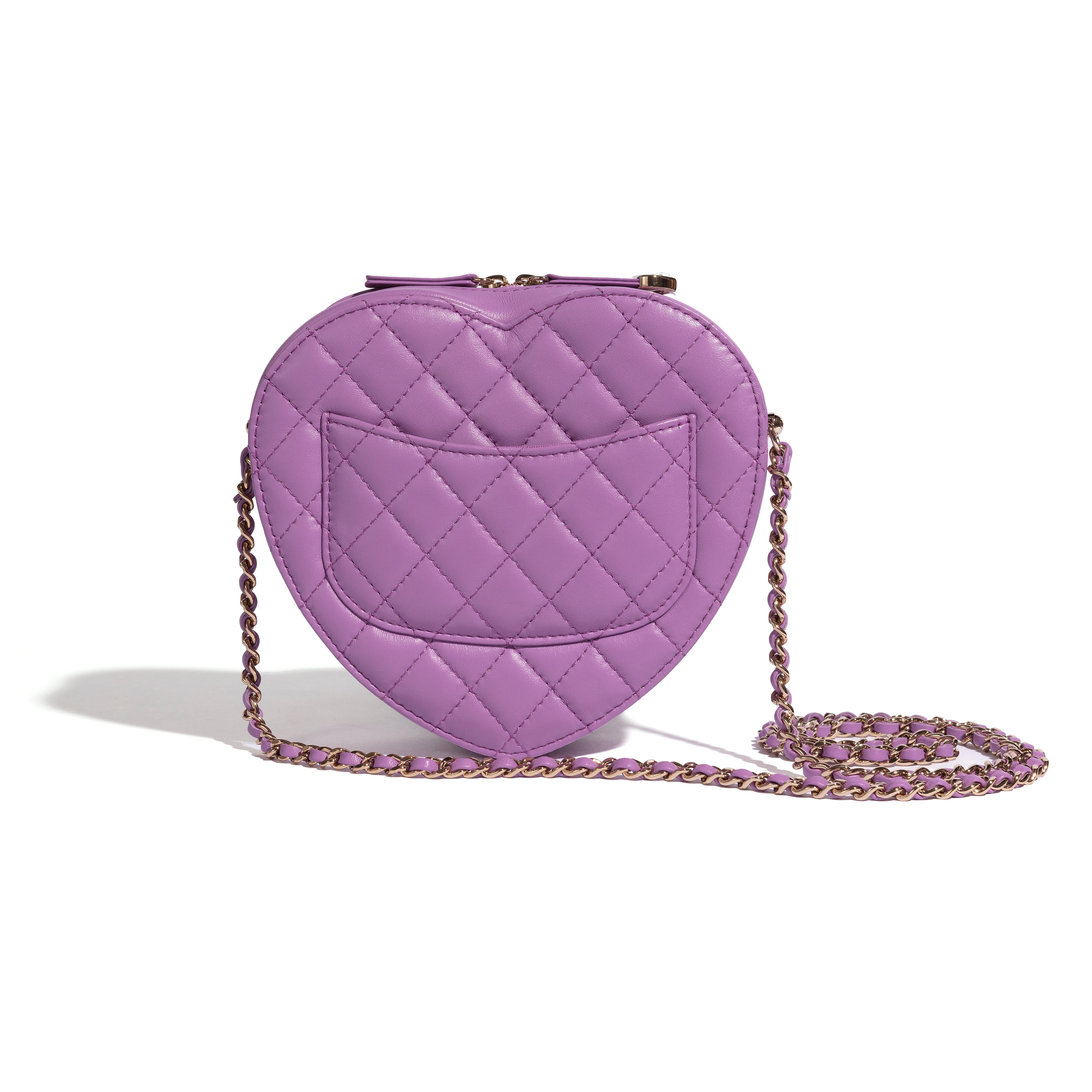 Chanel 2022 Lilac Heart Bag 1