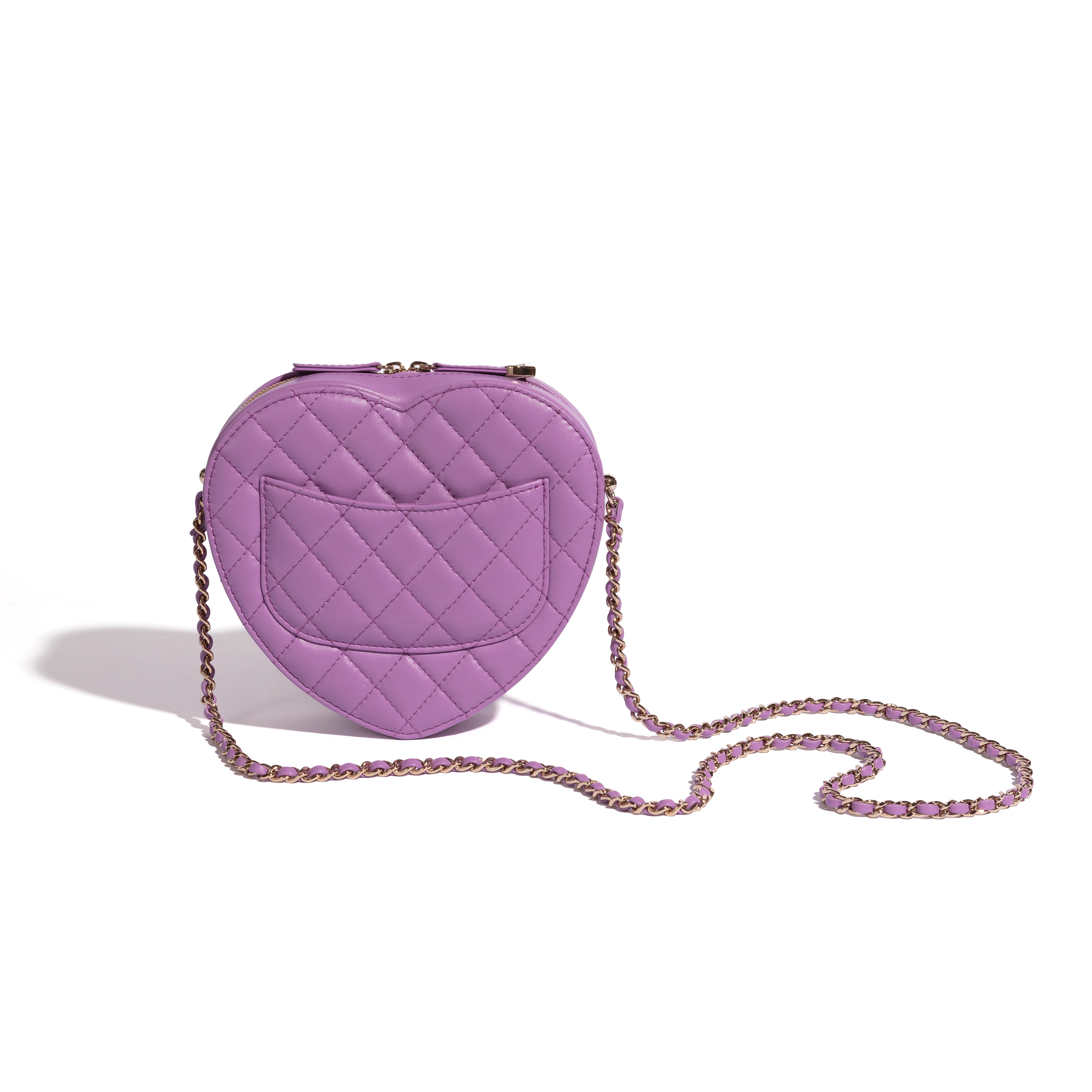 Chanel 2022 Lilac Heart Bag 2
