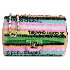 Chanel 2022 Multicolor Pastel Sequin COCO Mini Flap Bag