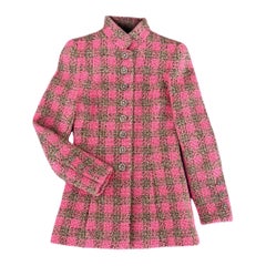 CHANEL 2022 New Iconic Ad Campaign Pink Tweed Jacket 34 FR