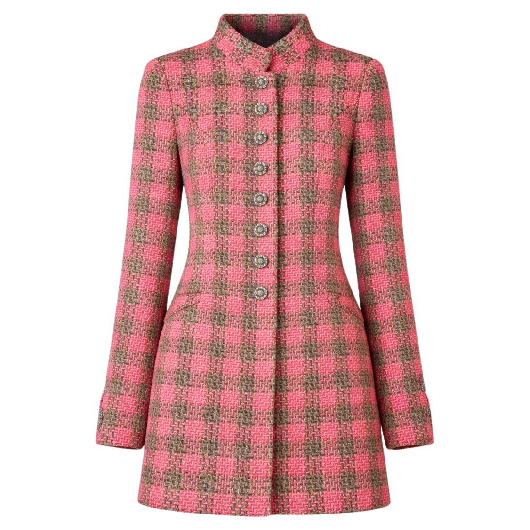 CHANEL 2022 New Iconic Ad Campaign Pink Tweed Jacket 34 FR in vendita