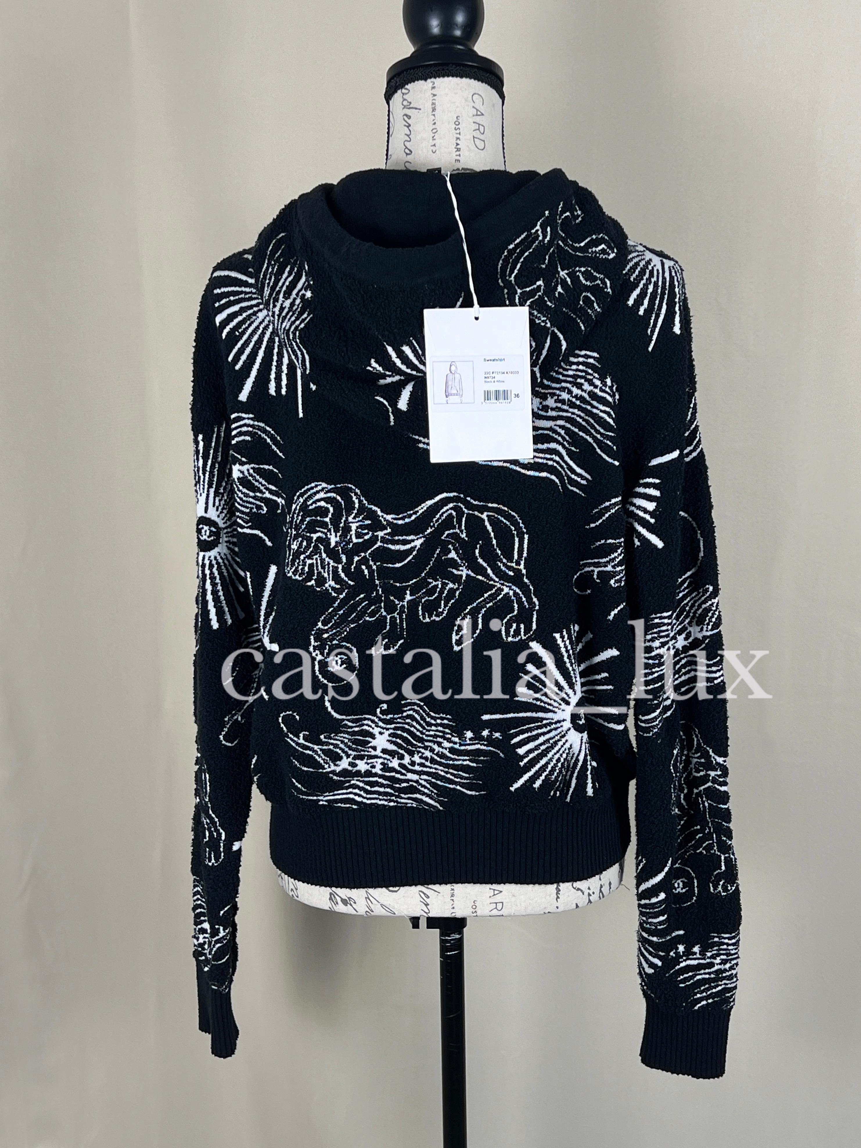 Chanel 2022 New Iconic CC Lions Hoodie For Sale 9