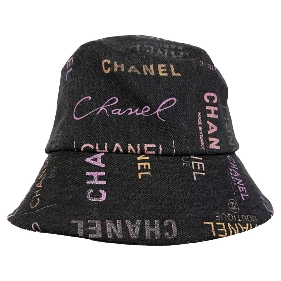 Chanel Denim Hat - 7 For Sale on 1stDibs