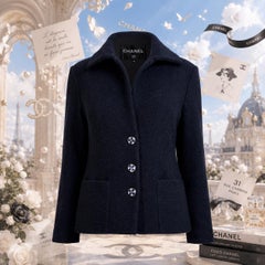 CHANEL 2022 New Timeless Little Black Tweed Jacket 38 FR
